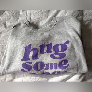TALULAH Gray Sweatshirt with Purple Print